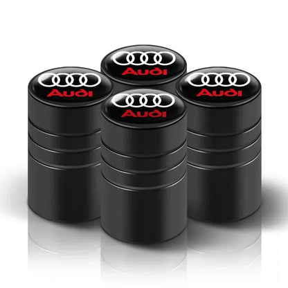4PCS is suitable for metal wheels, tires, valve markings, and modified accessories of Audi RS SLine S TT A3 A4 A5 A7 A8 A1 A2 A6