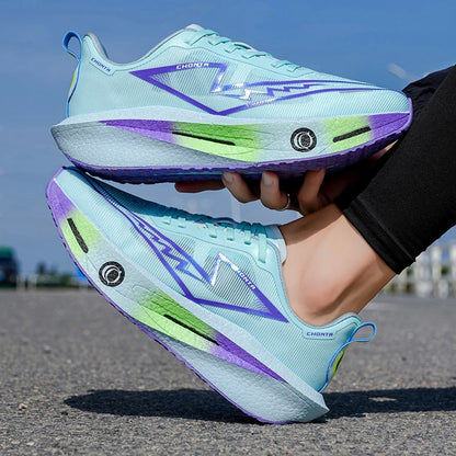 Men's Fashionable Casual Comfortable Sports Running Shoes - Breathable Fabric Upper, Non-Slip, Wear-Resistant, Shock-Absorbing Sole, Round-Toe Lace-Up Casual Running Shoes, Suitable for All Seasons