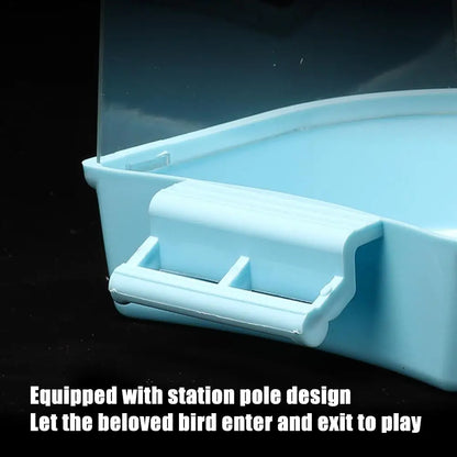 Hanging Bird Bath Cube Parrots Bathtub Bath Shower Box Cage Accessory for Little Bird Canary Budgerigar Cockatiel Lovebird Boxes