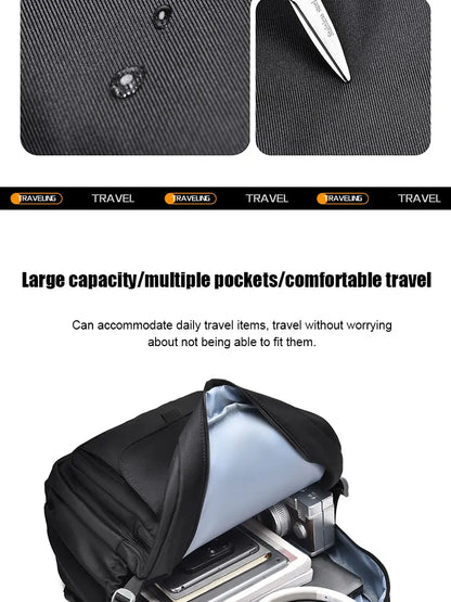 A Multi-layer Waterproof and Stylish Oxford Backpack, Large-capacity Simple Commuter Out-of-town Student Backpack