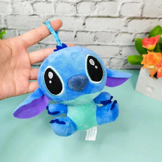 Lot Cute Cartoon Lilo and Stitch Small Pendant Plush Toy, 10CM Kawaii Plush Keychain Kids Best Christmas Gift Toys