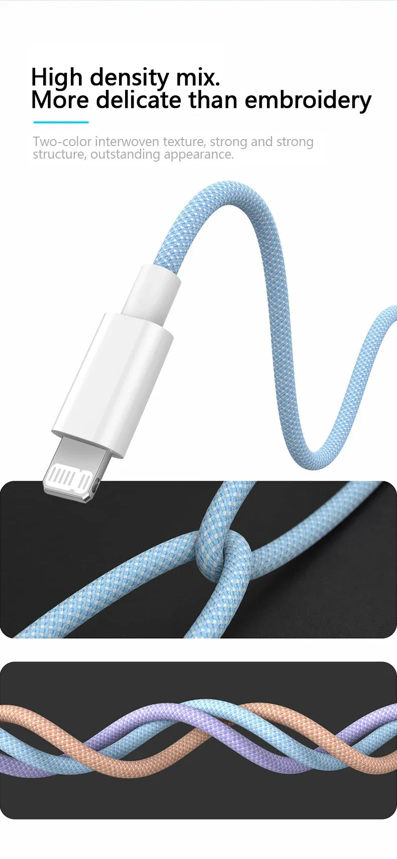 PD 20W USB-C Charging Cable For iPhone 14 13 12 11 Pro Max Xs 8 Plus iPad 3A, Fast Charging Cord, ‌Lightning Data Cable For iPhone