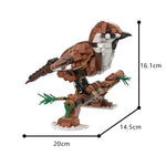 MOC Raven Model Building Blocks Sets Clever Raven Black Bird 3D Home Ornament Brick STEM Toy Adult Valentine's Day Gift