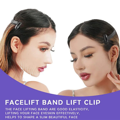 Nunify Face Lift Band With Clip Hair Holder Facial Anti-Wrinkle Tool Stretching Strap For Lift Up Eyes Invisible Elastic Belt