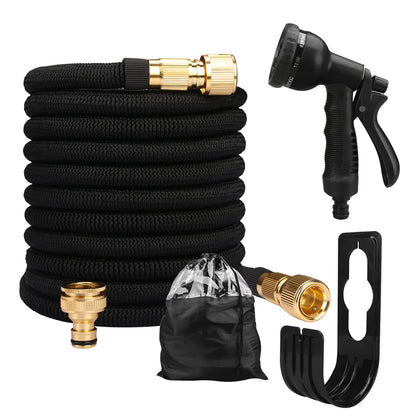 Garden Water Hose Expandable Double Metal Connector High Pressure PVC Reel Magic Water Pipes for Garden Farm Irrigation Car Wash