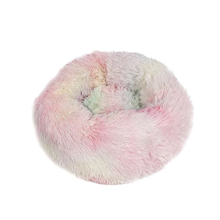 40-90cm Round Pet Bed for Large Dog Bed Super Soft Cat Bed Long Plush Dog House for Medium Dog House Winter Warm Sleeping