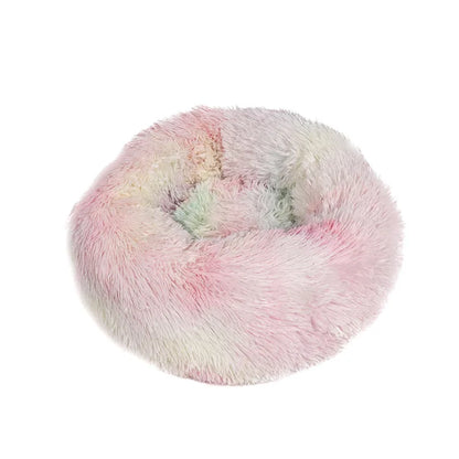 40-90cm Round Pet Bed for Large Dog Bed Super Soft Cat Bed Long Plush Dog House for Medium Dog House Winter Warm Sleeping
