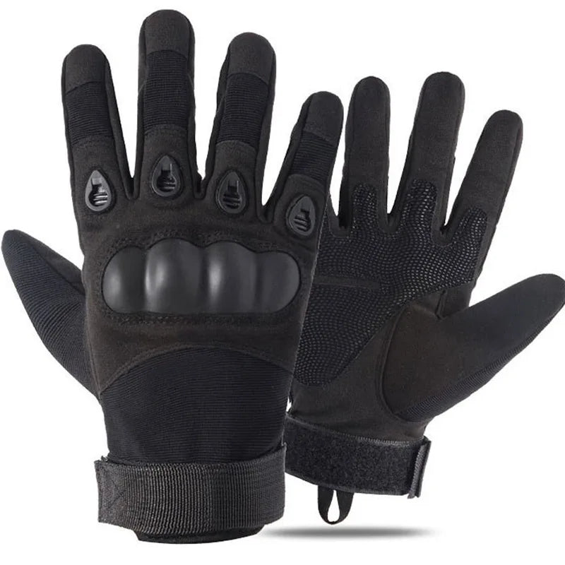 Tactical Hard Knuckle Half finger Gloves, Men's Combat Hunting Shooting Paintball Duty - Fingerless