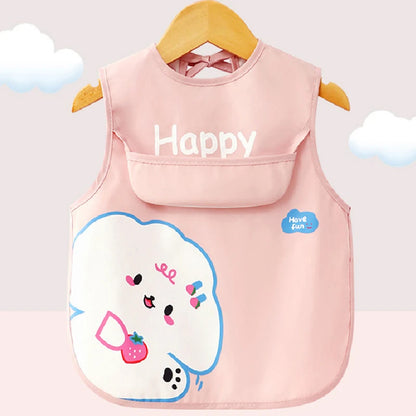 Baby Smock Bibs Waterproof Long Sleeve Eating Feeding Art Apron Newborn Toddler Burp Cloths Fit 0-3 Years Dropshipping