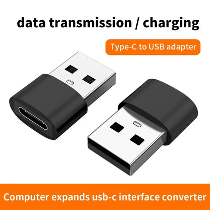1pcs/2pcs USB C Female To USB A Male Adapter, Type C To USB A Charger Cable Converter For IWatch 7 AirPods, MacBook, iPhone