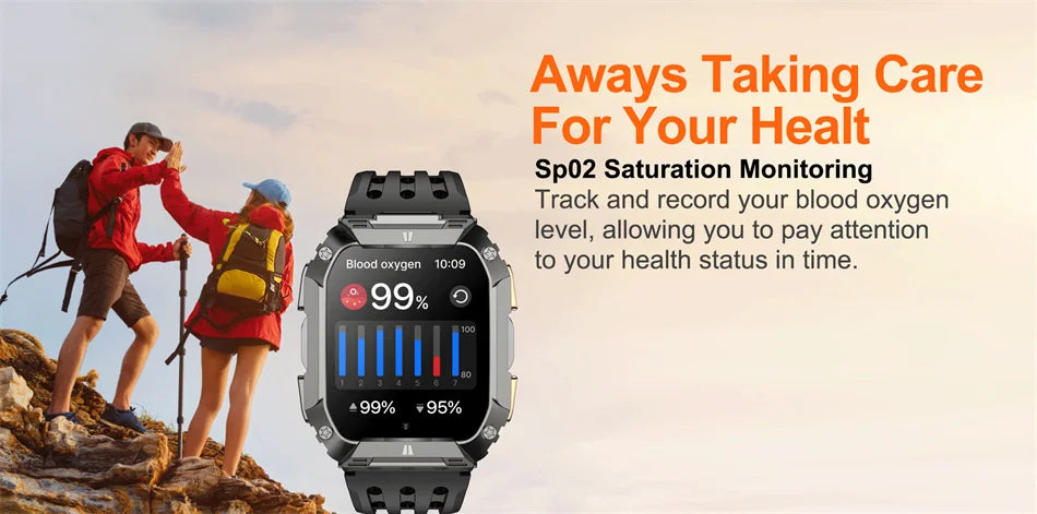 New 1000mAh Battery Smart Watch, 1.95 Inch AMOLED Screen, Men Outdoorsports Watch, IP68 Waterproof Bluetooth Call Sports Smartwatch