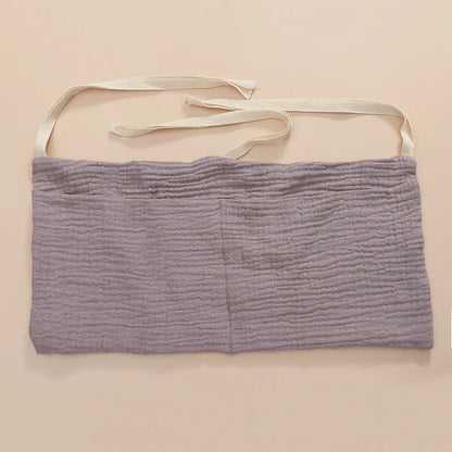 100% Cotton Baby Crib Storage Bag Multifunctional Newborn Bed Headboard Organizer For Kids Baby Bedding Diaper Bag