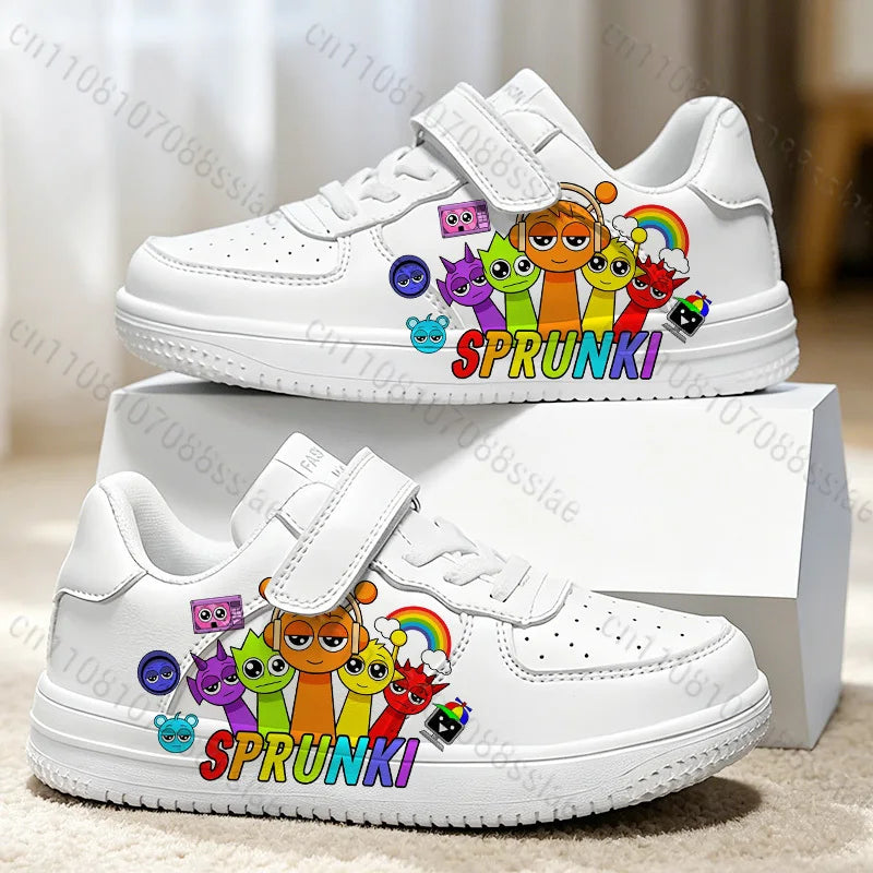 Sprunkis Cartoon Pattern Girls Boys Teenager Student Kids Lightweight Wear-resistant Easy To Wear Lovely Casual Sports Shoes