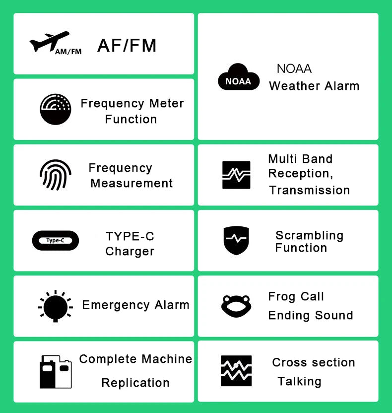 Quansheng UV-K5 Walkie Talkie 5W Air Band Radio Tyep C Charge UHF VHF DTMF FM Scrambler NOAA Wireless Frequency Two Way CB Radio