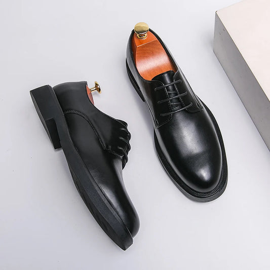 Spring Autumn Soft Sole Comfortable Casual Shoes, Men's Outdoor Hiking Travel Shoes, High End High Quality Men's Suit Dress Shoes