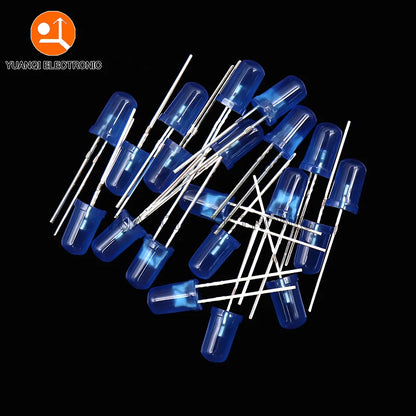 5mm LED Diode, F5 Assorted Kit, White Green Red Blue Yellow Orange Pink Purple Warm White, DIY Light Emitting Diode