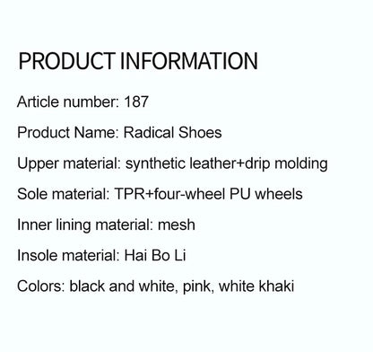 Roller Skate Shoe Walking Shoes With Four-wheel Student Sports Pulleys Walking Shoes With Wheels Summer Spring Kids Sneakers