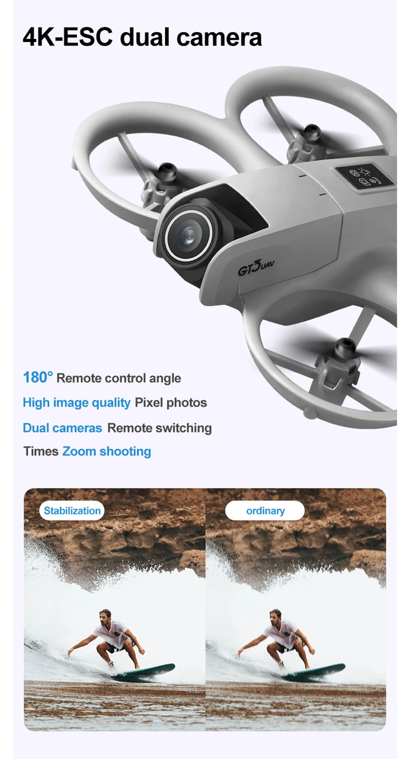 GT3 Drone 8K HD Dual Camera GPS 5G Professional Aerial Photography Remote Control Aircraft with VR Glasses Quadcopter UAV