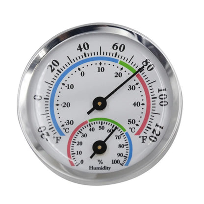 2.28" Thermometer Hygrometer Wall Hung Temperature Humidity Meter Gauge Indoor Outdoor Sauna Room Temperature Humidity Tester