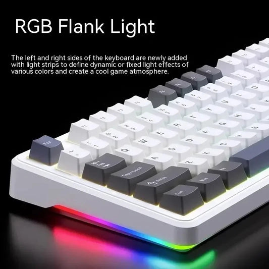 F87Pro Mechanical Keyboard, 2.4g/Usb/Bluetooth Tri Mode Wireless 87 Key 5 Layer Silencing Filling Suitable For Gaming Typing, AULA
