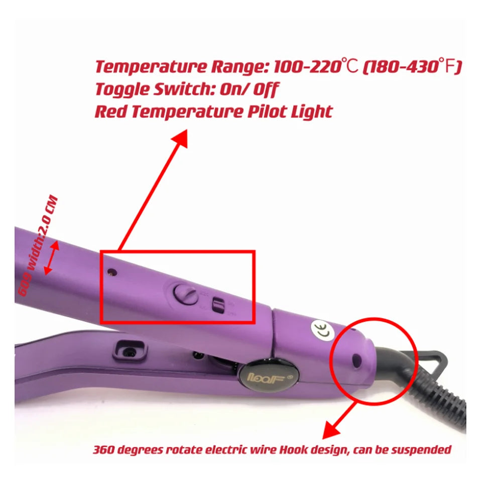 L609 A/B /C Adjustable Extension Tongs 1 Pcs Fusion Iron Hair Connectors Keratin Bonding Keratin Welding Machine Hair Salon Tool