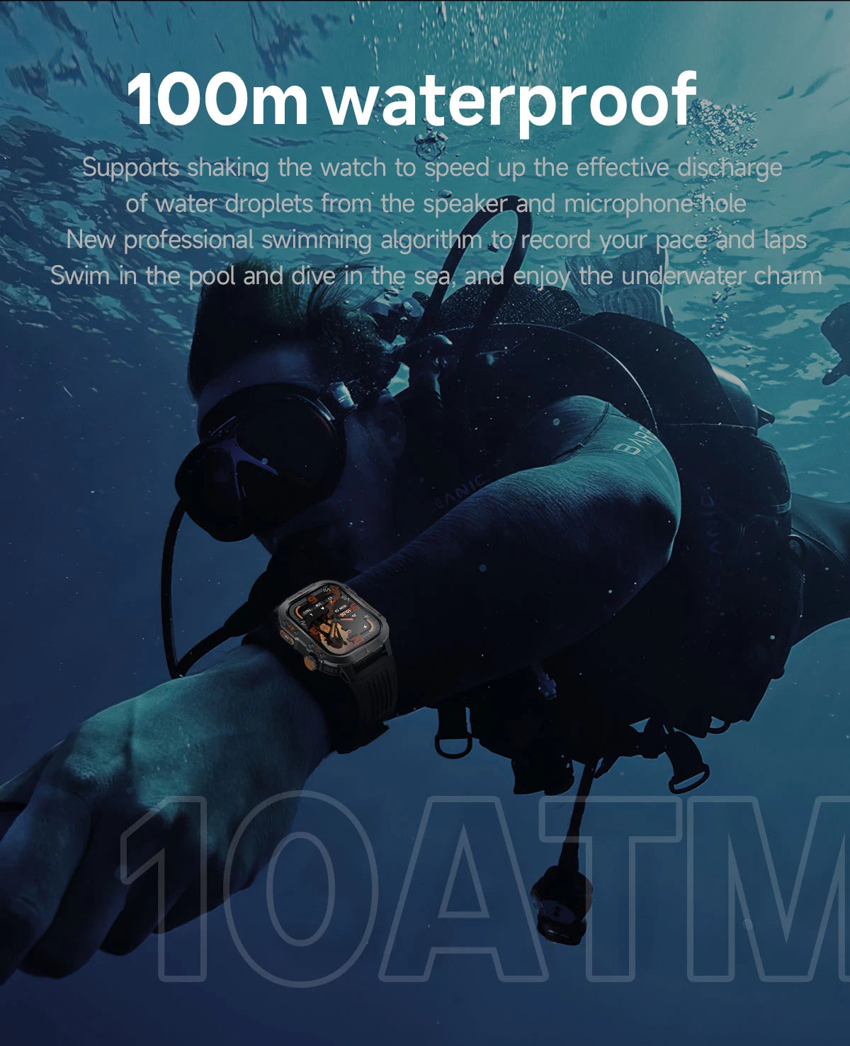 2025New GPS Smart Watch For Xiaomi IOS Military Compass Flashlight Smartwatch Men 10ATM Waterproof 100+Sport Modes BT Call Watch