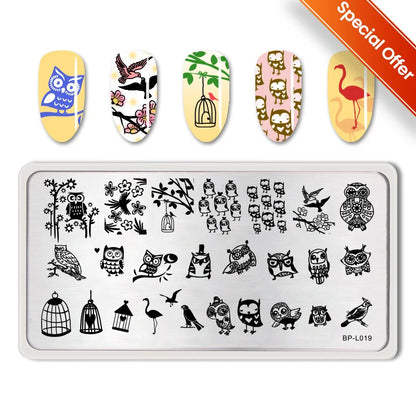 BORN PRETTY Stamping Plate Snowflake Winter Christmas Flower Snakes Design For Nail Polish Printing Template Tools Supplies