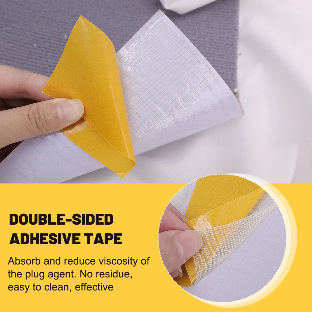 Cinta de doble cara con base de tela, transparente, de alta resistencia, autoadhesiva, con malla de fijación, impermeable, alta viscosidad, pegatinas para alfombras