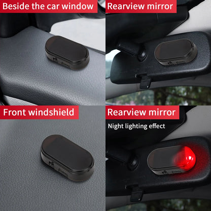 Car Fake Security Light Solar Powered Simulated Dummy Alarm Wireless Warning Anti-Theft Caution Lamp LED Flashing Lights