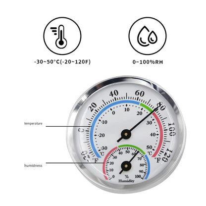 2.28" Thermometer Hygrometer Wall Hung Temperature Humidity Meter Gauge Indoor Outdoor Sauna Room Temperature Humidity Tester