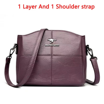 Luxury Handbag Fashion Print Large Capacity Soft Leather Women Shoulder Crossbody Bag Leisure Designer Ladies Purses and Handbag