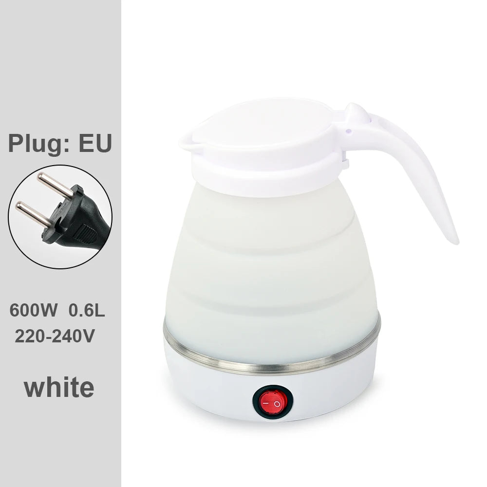 0.6L Mini Folding Kettle Portable Water Heater electric kettle household water heater silicone compression Easy To Travel