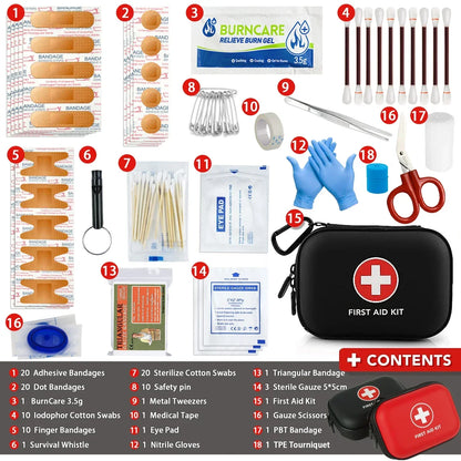 First Aid Kit, Multi-purpose Emergency Medical Kit, Outdoor Multi-functional Medical Kit, Home Emergency Kit, For Camping and Hiking