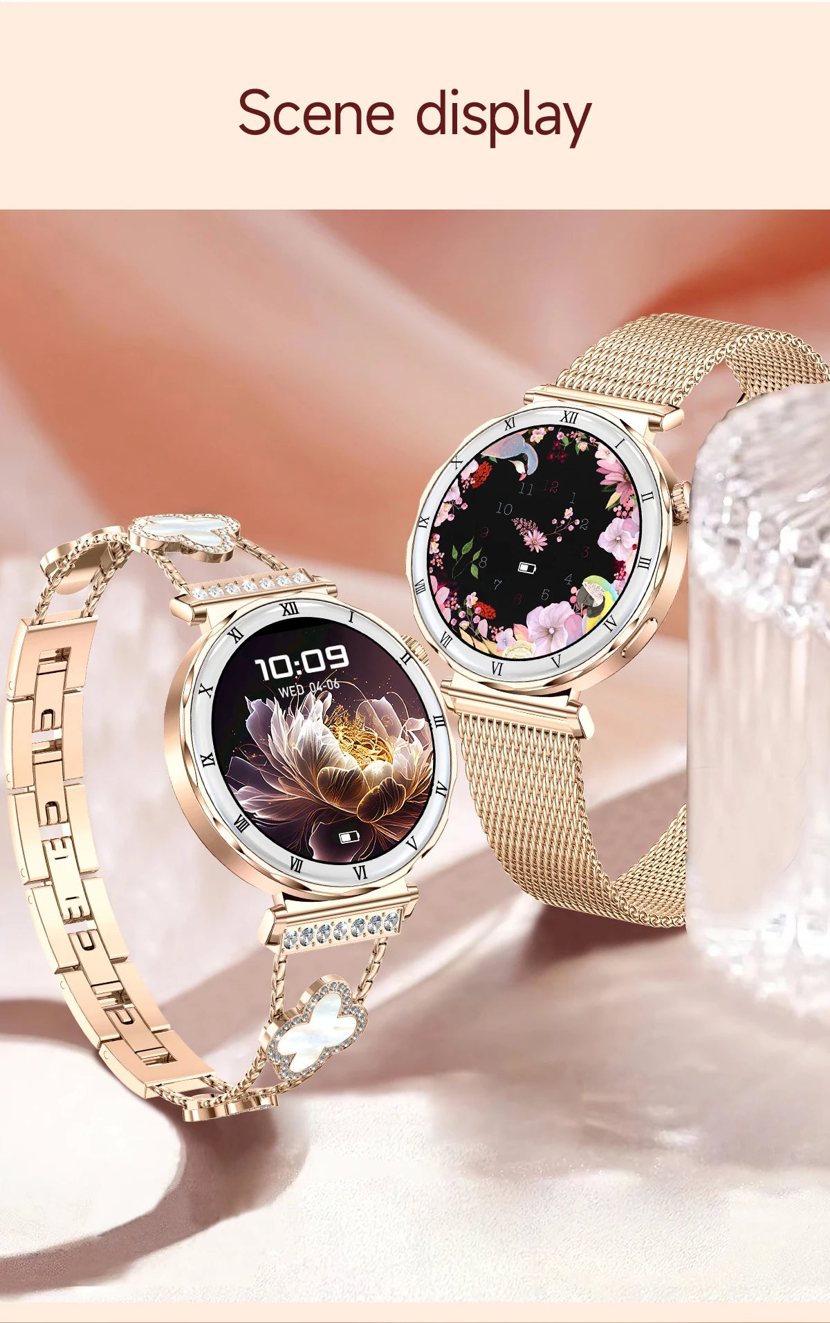 LIGE 1.19"Ultra-Slim AMOLED HD Display Fitness Tracker Smartwatch Bluetooth Call Heart Rate Monitor Waterproof Smart Watch Women