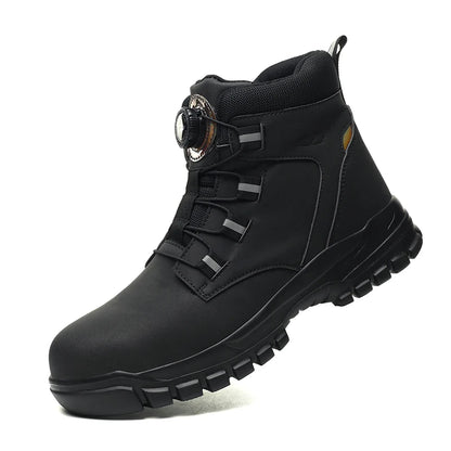 Rotating Button Work Shoes for Men Anti Puncture Protective Boots Sneakers Waterproof Work Safety Shoes Non Slip Steel Toe shoes