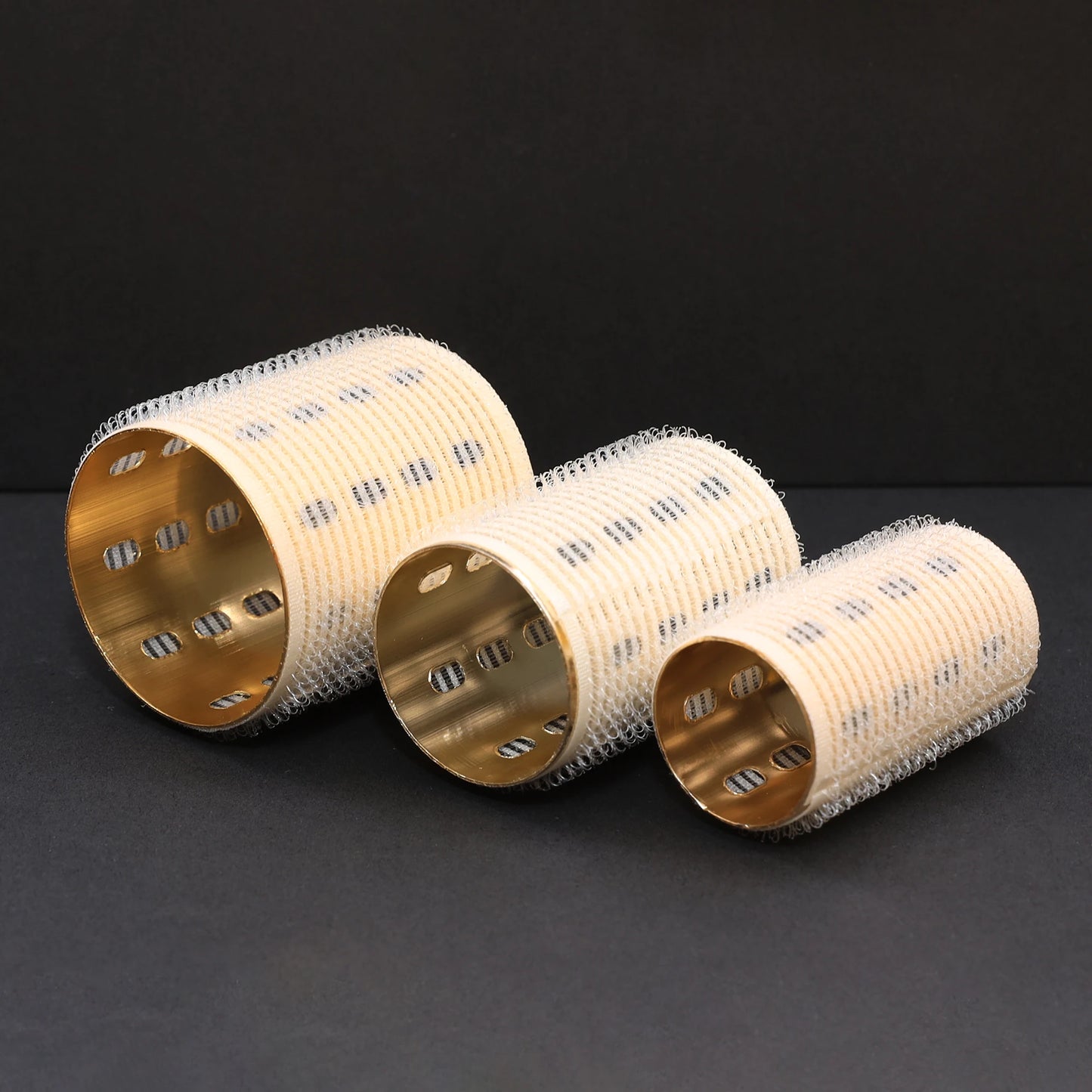 6pcs Ceramic Thermal Hair Rollers Aluminium Core Fast Heating Self Gripping Air Bang Magic Sleep Curlers Light 60mm White 1943