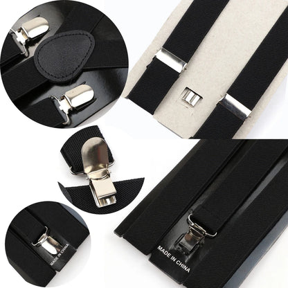 35/25/20mm Wide Men's Suspenders High Elastic Adjustable 4 Strong Clips Heavy Duty X-Back Trousers Braces