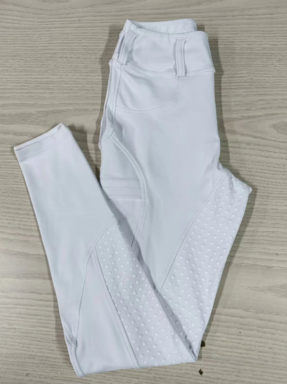 Pantalones profesionales de equitación de silicona antideslizantes de secado rápido y ajustados para exámenes ecuestres