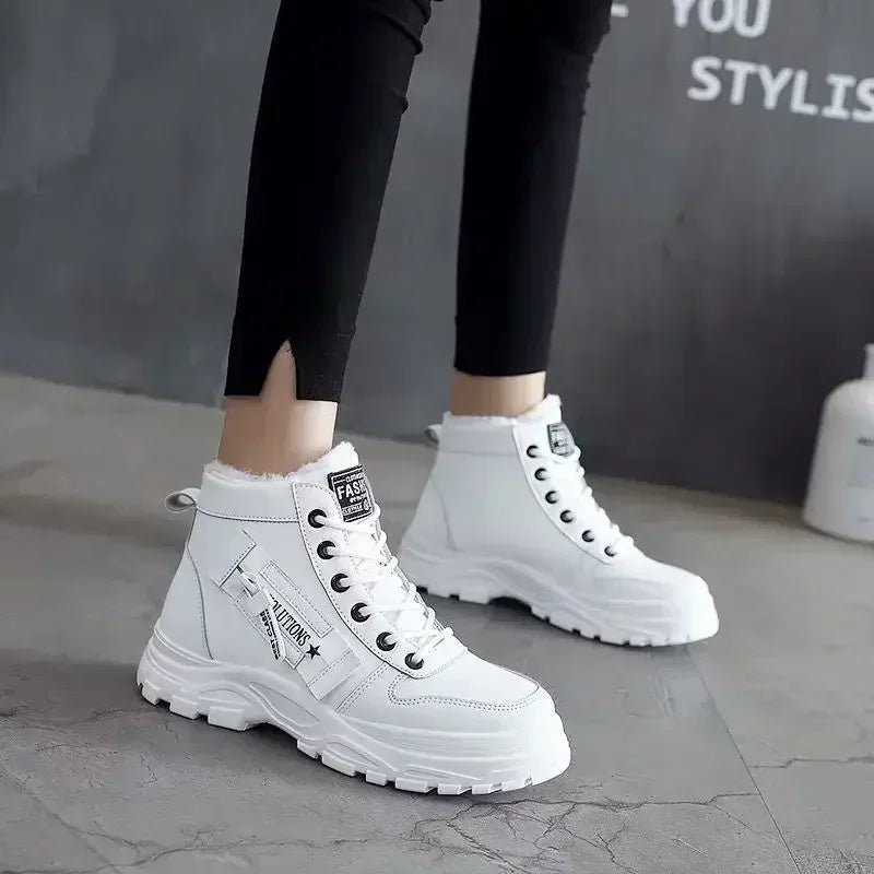 Winter Snow Boots for Women Casual High-top Shoes Warm Women's Sneakers Platform Ankle Boots Plus Size 45 Zapatillas De Mujer New