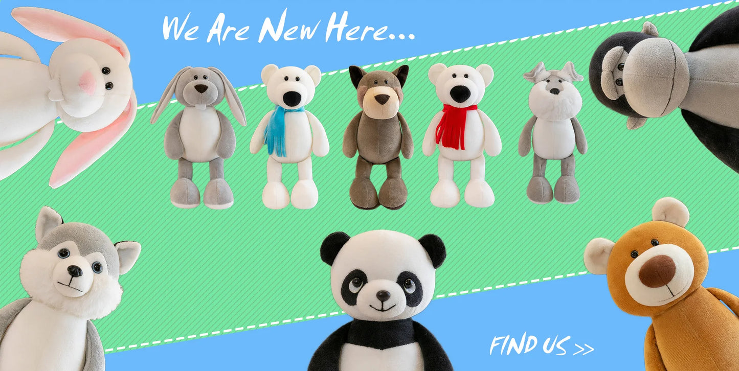 Stuffed Plush Animal Toys Soft Dolls Jungle Lion Elephant Tiger Dog Fox Monkey Deer Children Gift Kawaii Baby Kids Hobby Toys