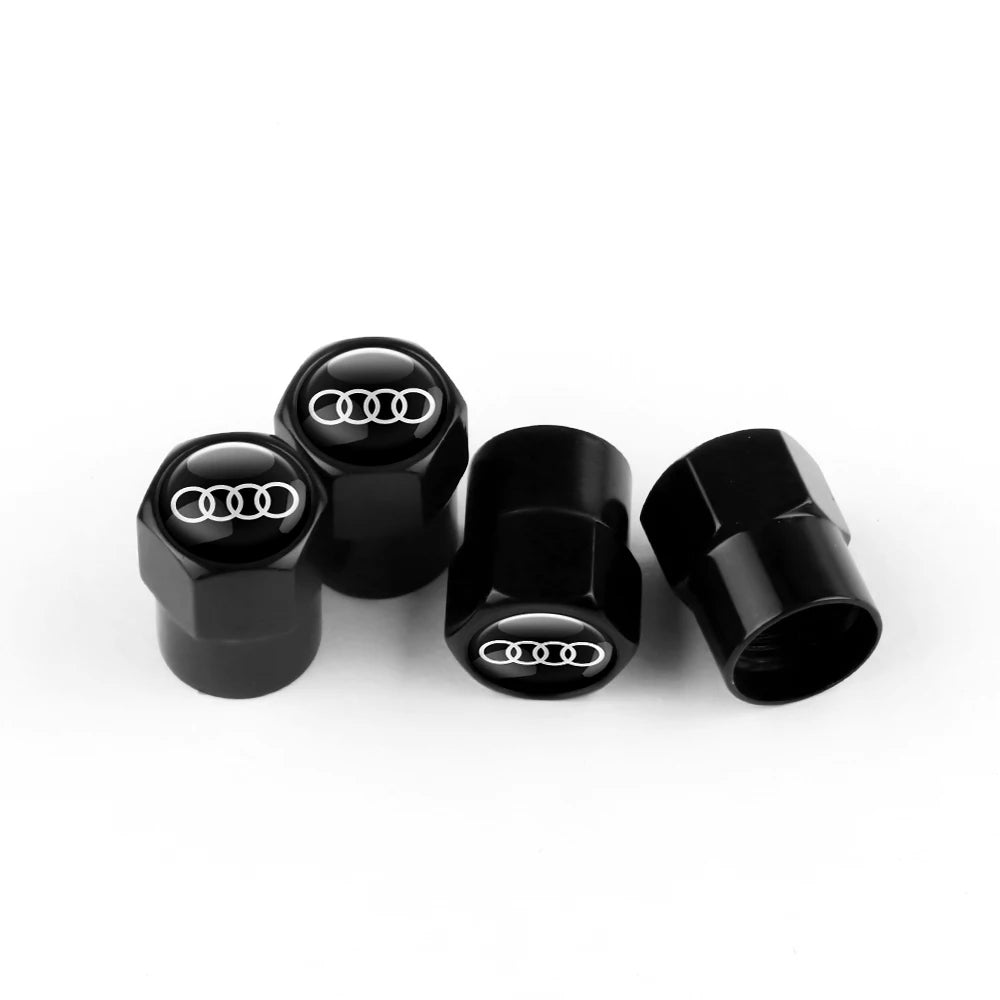 4Pcs Metal Alloy Car Wheel Tire Air Valve Caps Cover For Audi A3 A4 b6 b8 b7 A6 A8 S Line S3 S4 S6 Q3 Q5 Q7 Q8 Auto Accessories