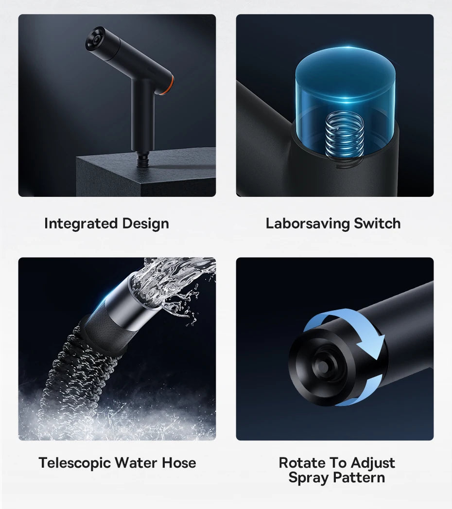 Water Gun, Car Wash Gun, High Pressure Washer Cleaner Supplies, Watering Spray Sprinkler and Nozzle Water Jet, Garden Washer, Baseus
