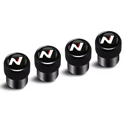 4Pcs Car Wheel Tire Valve Caps Air Stem Covers For N Line Sonata Tucson Azera Elantra Veloster Kona Santa Accessories