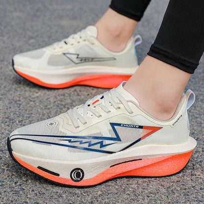 Men's Fashionable Casual and Comfortable Sports Running Shoes, Breathable Fabric Upper, Non-Slip and Wear-Resistant Cushioning Soles, Round-Toe Lace-Up Casual Running Shoes, Suitable for All Seasons