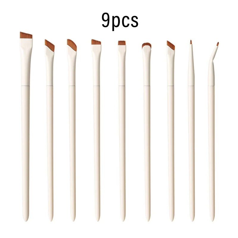 1/3/7/9pcs White Upgrade Blade Eyeliner Brush Eye Makeup Brushes Set Ultra Thin Fine Angle Flat Eyebrow Precise Detail Brush