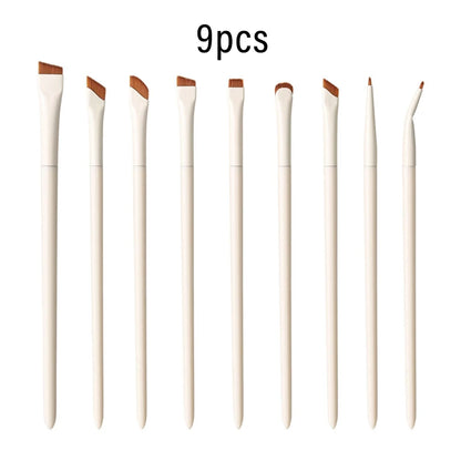 1/3/7/9pcs White Upgrade Blade Eyeliner Brush Eye Makeup Brushes Set Ultra Thin Fine Angle Flat Eyebrow Precise Detail Brush