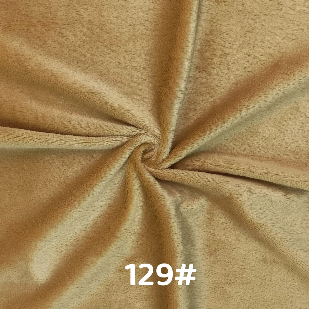 5mm Pile Length Soft Minky Fabric Sewing For Cotton Doll Hair Thicken Encryption Fabric Plush Single Sided Stuffed Animals Toys