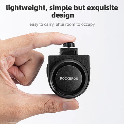 ROCKBROS Bicycle Bell Type-C Vibration Anti-Theft Electric Bike Alarm Horn with Wireless Remote Control Security Alarm System