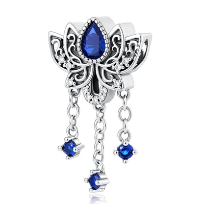 New 925 Sterling Silver Blue series moon Plane Space Beads Astronaut Charm Pendant Fit Original Bracelet Necklace DIY Gift Women