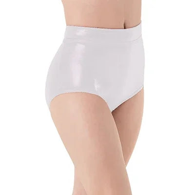 Women Mid Waist Metallic Shorts For Adults Ballet Performance, Dance Bottoms Basic Booty Shorts, Fitness Pants For Girls